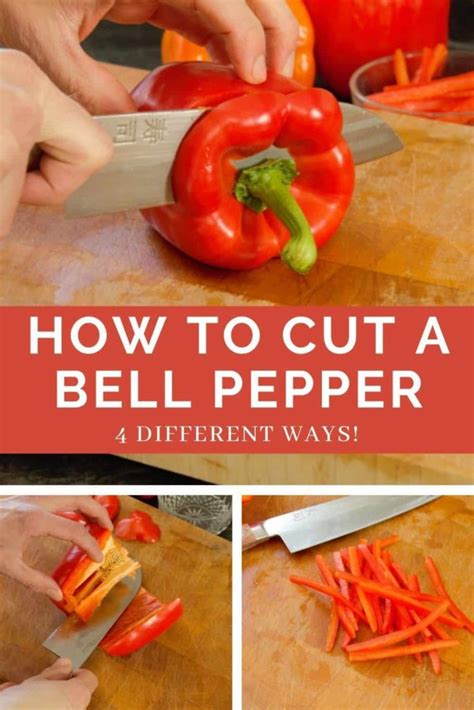 Feb 10, 2023 · Instructions. Wash and dry the peppers thoroughly. 5 bell pepper. RINGS: Place the pepper on its side. Hold one down in the center with your hand. Cut off the top ¼ inch of the stem end. Run your knife around the inside edge of the pepper to remove the core and seeds. Place pepper on its side and cut into thin rings. 